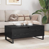 Coffee Table Black Oak 90 x 50 x 36.5 cm Engineered Wood 881680