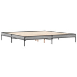 ZNTS Bed Frame Grey Sonoma 180x200 cm Super King Engineered Wood and Metal 845004