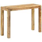 ZNTS Console Table 110x35x76 cm Rough Mango Wood 337270