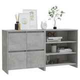 2 Piece Sideboard Concrete Grey Engineered Wood 3098084