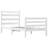 Bed Frame without Mattress Solid Wood Pine 100x200 cm White 3103704