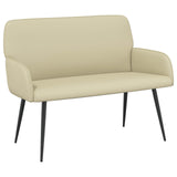 2 Seater Sofa with Metal Legs 2-Seater Cream Faux Leather 42051008