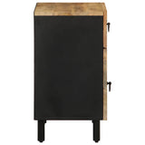 Bed Cabinet Black 50x33x60 cm Solid Rough Wood Mango 4018636