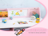 Kids Desk And Chair Set 2 PCs Childrens Table And Chair Set Multi Use Toddler Furniture with T3398P347717