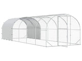 Chicken Coop Silver 600 x 200 x 200 cm Galvanised Steel 3434682