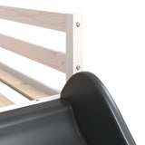 Bunk Bed with Slide&Ladder without Mattress White 90x200 cm 3284243