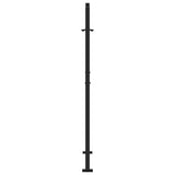 Garden Gate Black 100x150 cm Steel Leaf Design 4100961