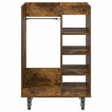 Golf Cabinet with Wheel Plain Smoked Oak 65 x 45 x 98 cm 899451