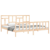 Bed Frame without Mattress 200x200 cm Solid Wood Pine 3193161