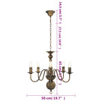 Chandelier Antique Black 5 x E14 Bulbs 281615