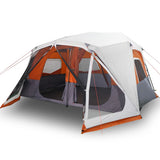 Family Tent with LED 10-Person Light Grey and Orange Quick Release 94303