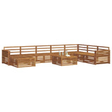 Outdoor Sofa Set 9 pcs Natural Solid Acacia Wood 3373984