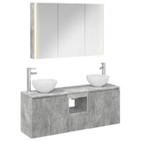 Bathroom Cabinet Set 4 pcs Concrete Grey Engineered Wood 3406346