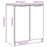 Shoe Cabinet Old Wood 59x35x70 cm Engineered Wood 856989
