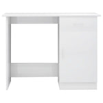 ZNTS Desk High Gloss White 100x50x76 cm Engineered Wood 801086