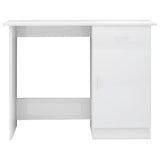 ZNTS Desk High Gloss White 100x50x76 cm Engineered Wood 801086