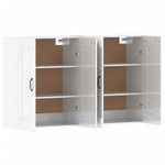 Wall Mounted Cabinets 2 pcs High Gloss White Engineered Wood 3197989