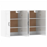 Wall Mounted Cabinets 2 pcs High Gloss White Engineered Wood 3197989