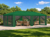 Gazebo Cover with Sidewalls 6 x 3 m Green Polyester 190 900414