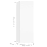 4 Piece TV Cabinet Set White Engineered Wood 3078678