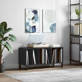 Record Cabinet Black Engineered wood, iron 100x38x48 cm 831757