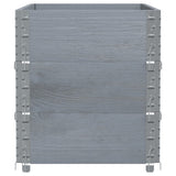 Pallet Collars 3 pcs Grey 100x50 cm Solid Wood Pine 3295372