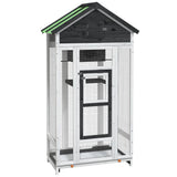 Bird House Grey 91,5x53x170 cm Solid Wood Pine 172253
