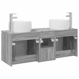Bathroom Cabinet Set 3 pcs Grey Sonoma 49.5 x 44.5 x 66 cm 3405723