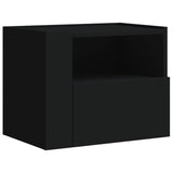 ZNTS Wall-mounted Bedside Cabinets 2 pcs Black 45x30x35 cm 848314