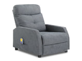 Fabric With 6-Point Massage Heating Function Recliner Light Gray 29055265