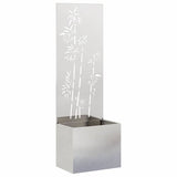 Garden Privacy Screen Floral Sliver 50 x 150 cm Stainless steel 876452