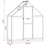 Garden Greenhouse with Door Anthracite 183.5 x 63.5 x 207 cm 42036858