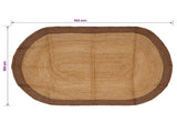 Area Rug Grey 100 x 152 cm Jute 42010701