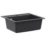 Kitchen Sink Single Basin Granite 60 x 51 x 30.5 cm Graphite 42053748