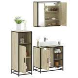 3 Piece Bathroom Furniture Set Sonoma Oak Engineered Wood 3300966