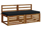 2-Piece Bench Cushions SOEST 2 pcs 100% Polyester Dark Blue 950195