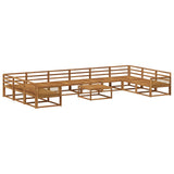 Outdoor Sofa Set 11 pcs Natural Solid Acacia Wood 3382947