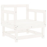 Garden Chairs with Cushions 2 pcs White Solid Wood Pine 825444