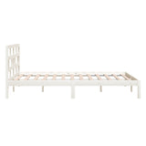 Bed Frame without Mattress White Small Double Solid Wood 3101189