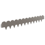 Lawn Edging 30 pcs 103 x 15 cm Steel Rusty 8008670