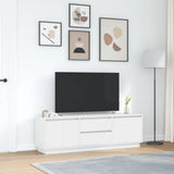 TV Cabinet with LED Lights White 160.5x41x50 cm 3328426
