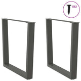 Dining Table Legs V-Shape 2 pcs Anthracite 90x cm Steel 4012654