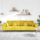 Velvet Sofa with Cushion Yellow 210 cm Velvet 3335159