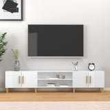 TV Cabinet High Gloss White 180x31.5x40 cm Engineered Wood 816258