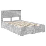 Bed Frame Concrete Grey 120 x 200 cm Engineered Wood 3408293