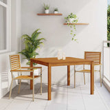 Garden Dining Set 3 pcs Beige Solid Acacia Wood 3365531