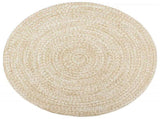 Handmade Rug Jute White and Brown 240 cm 343619