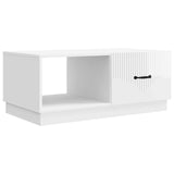 Coffee Table High Gloss White 90 x 50 x 37 cm Engineered Wood 895419