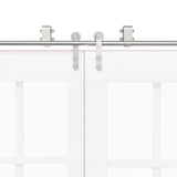 Sliding Door Hardware Kit 183 cm Stainless Steel Silver 3295765