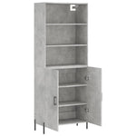 Highboard Concrete Grey 69.5x34x180 cm Engineered Wood 3189265